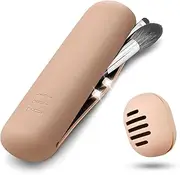 Silicone Makeup Brush Holder Cosmetic Bag, 1 x Make Up Brush Storage & 1 x Beauty Blender Case, Soft & Sleek Makeup Tool Organiser for Travel