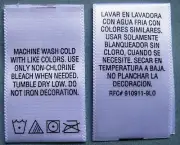 1000 PCS STOCK PRINTED CLOTHING LABELS - MACHINE WASH COLD