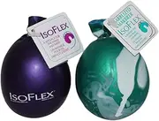 Isoflex Hand Therapy and Exercise Ball with an e-Book. 2 Pack - One Solid Color and One Marblized. Ideal for Stress Relief - Hand and Wrist Exercise for ADD/ADHD - for All Ages (Assorted Colors)