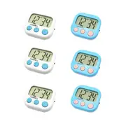 6 Pack Teachers Digital Small for Kids with LCD Display for Classroom, Homework, Exercise White Blue