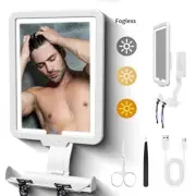 Large Bathroom Mirror, Heated Shower Mirror Fogless for Shaving,Anti-Fog White
