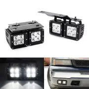 80W Dual LED Pods w/ Foglight Bracket/Wirings For Avalanche Silverado 1500 2500