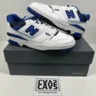 New Balance 550 White Team Royal Blue Black Sneakers BB550SN1 - Men's Size 8