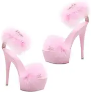 [Holibanna] Elegant Waterproof Sandals Platform Heels for Fashionable Spring/Summer Look Random Color Pink