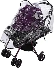 Stroller Rain Cover Breathable Outdoor Pushchair Rain Cover Waterproof Wind Dust Shield Pushchair Accessories for Most Strollers