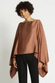 BNWT Sass & Bide Sierra Blouse Bronze Silk Size M RRP $320 Statement Top Chain