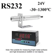 24V Non-contact Infrared Thermometer Sensor RS232 Temperature Tool W/ Controller
