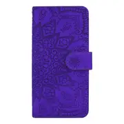 Calf Pattern Double Folding Design Embossed Leather Case with Wallet & Holder & Card Slots for Huawei P30(Purple)