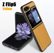 Shockproof Leather Hybrid Case For Samsung Galaxy Z Flip6 Flip5 Flip4 Slim Cover