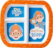 Officially Licensed PP 3-Section Divider Plate – BPA-Free, Durable, Lightweight & Kid-Friendly Tableware - Blippi