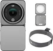 [DJI] Action 2 Power Combo (128G) & Magnetic Protective Case - 4K Action Camera with Extended Battery Module, 155° FOV, Long-Lasting, Stabilization Technology, Waterproof Camera for Vlogs, Travel