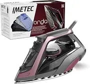 Imetec 9440 welle Steam Iron with Patented Sliding Shaft, 2400 W, Steam Boost 200 g, Tank 300 ml, Triple Anti-Limescale Protection, Black and Burgundy