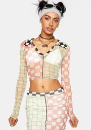 [Daisy Street] Mesh Crop Top