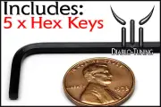 M2.5 / 2.5mm Hex Tool / Allen Key - Qty 5 - 6150 Alloy Steel - Metric Short Arm