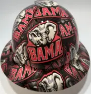 New Full Brim Hard Hat Custom Hydro Dipped ALABAMA CRIMSON TIDE Bama