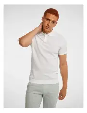 [yd.] Franco Knitted Polo Shirt in White