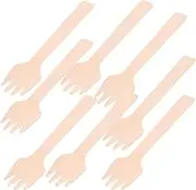 TIDTALEO 100Pcs Wooden Forks Dessert Appetizer Forks for Fruits Snacks and Parties Lightweight and Ergonomic Design for Catering and Events