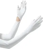 [VABX-Purple] Summer Sun Protection Gloves Driving Sports Full Finger UV Gloves Non Slip Finger Long Sleeves for Women (1 Pair)
