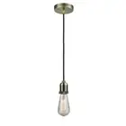 Innovations Whitney Bare Bulb Mini Pendant, Ant. Brass/BK - 100AB-10BK-0AB