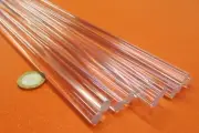 Acrylic Extruded Round Rod, Clear .375" (3/8") Dia x 6' Length, 10 Units, 60 Ft