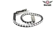 2" Fatty Black & White Get Back Whip for Motorcycles - free shipping