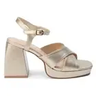 COCONUTS by Matisse Robin Metallic Ankle Strap Platform Womens Size 7 M Dress S