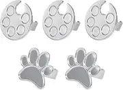 Palette Ring | 5x Wearable Gel Polish Display Board - Stainless Steel Nail Art Display Plate, Manicure Mixing Tools for Nail Design Lovers