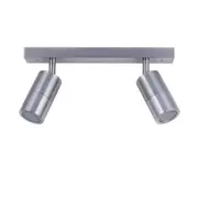 CLA LIGHTING Outdoor Adjustable Bar Spot Light - 2 Heads - GU10 - Titanium