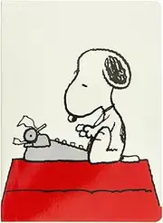 Graphique Soft Cover Journal, Peanuts Typewriter Design - 200 Ruled Pages, Cute Snoopy Design on Cover, 6" x 8.25" x .5" - Durable Notebook for Notes, Lists, Recipes, and More