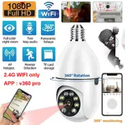 Wireless Security 360° IP E27 Light Bulb Camera 2.4G Wi-Fi IR Night Smart Home