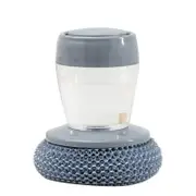 3Psc Kitchen Soap Dispensing Palm Brush Easy Use Scrubber Wash Clean Tool Holder Dispenser Cleaning Cleaning Brushes