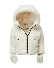 Sam. Unisex Snowball Faux Shearling Hooded Down Jacket - Baby