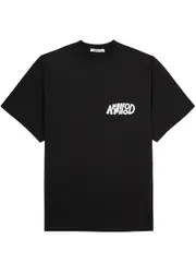 Annie Hood Jumble Logo-print Cotton T-shirt - Black L