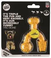 Tasty Bone Nylon Trio Bone Chicken Dental Care Dog Chew Toy