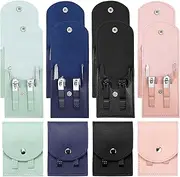 Geosar 12 Sets Manicure Set Nail Clippers Pedicure Kit Stainless Steel Professional Pedicure Set Grooming Kits Nail Care Tools with Luxurious Travel Case for Nail Care(Multi Colors)