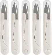 5-Pack Stainless Steel Thread Cutter Scissors - Ergonomic, Versatile, and Durabl