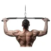 Detachable LAT Pull Down Bar Swivel Joint Wide Grip for Cable Machine Home Gym