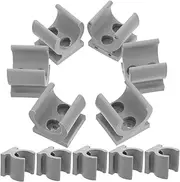 24 Pcs Wheelchair Toilet Seat Tube Clamp Pipe Connector Clamp Toilet Seat Accessory Plastic Tube Holder Wheelchair Accessories U-shaped Tighten Clip Pipe Clips Pp Grey