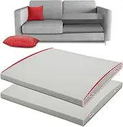 HAVARGO Couch Cushion Support for Sagging Seat 20X20X2 Inches Couch Supports for Sagging Cushions, High Density Foam Sofa Cushion Support Light Grey Set of 2