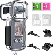 Waterproof Housing Case for DJI Osmo Pocket 3, Touchscreen Underwater Dive Case Waterproof up to 50 m/164/ft with Helmet Bracket & 1/4 Bracket Accessories