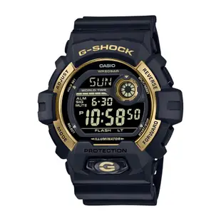 CASIO卡西歐 G-SHOCK 黑金 黑色反轉液晶 G-8900GB-1