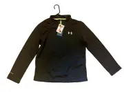NWT Under Armour Storm Black Cold Gear 1/4 Zip Pullover Boys YXL Loose Fit
