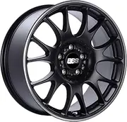 BBS CH Black Wheel with Painted Finish and Polished Stainless Steel Rim (19 x 8.5 inches /5 x 120 mm, 35 mm Offset)