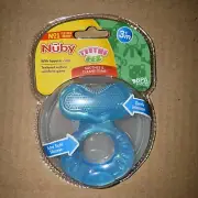 Nuby Silicone Teethe-Eez Teether with Bristles & Hygienic Case 3M+