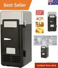 Mini Fridge, Desktop Portable Electric Small Beverage Drink Can Cooler Bevera...