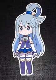 Konosuba Chibi Aqua Glossy Sticker Anime Goddess Waterproof!