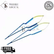 Titanium coated Micro Scissors Flat Handle 11mm Blades Neurosurgery Instruments
