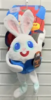 NEW Bark Box Hare Aerobics Instructor Dog Toy Crinkle Ears Full Body Squeaker
