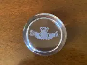“Galway Claddagh” Paperweight Crafted In Ireland By Brian Michael InOriginal Box