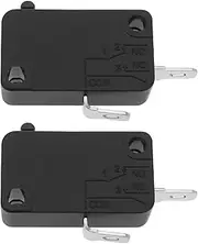SING F LTD 2Pcs Micro Switch 16A 250VAC/125VAC Momentary Micro Switch for Air Fryer Microwave Oven Welding Gun Induction Cooker Black